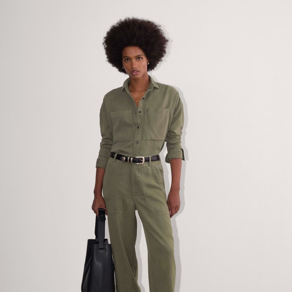 Everlane Women's Utility Pant in Buttersoft in Olive, Size 0